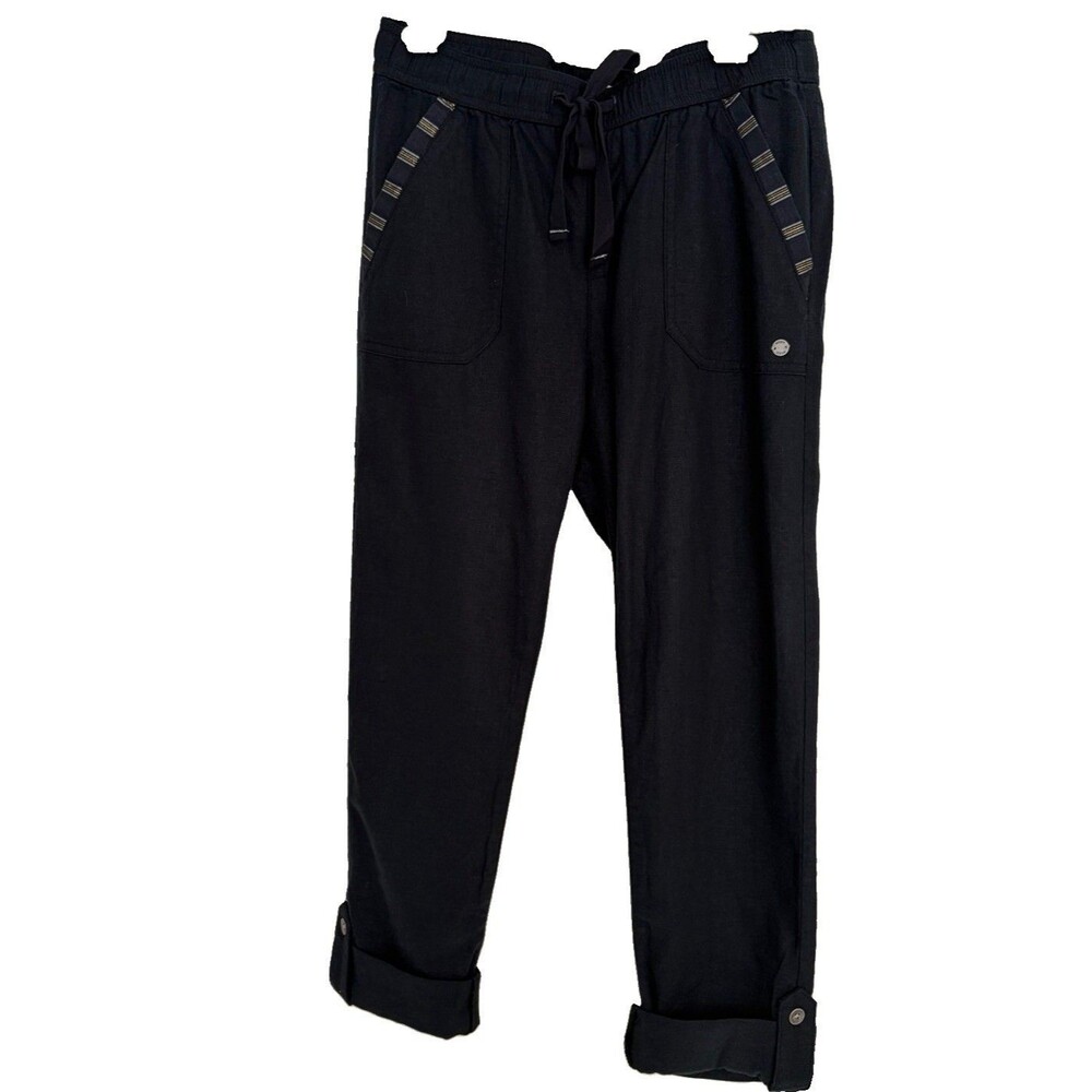 EUC Roxy Flowy, Beach Lounge, Lightweight Black Pants Size XS